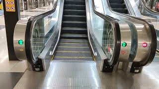 Singapores Caldecott MRT station long escalator connection to Thomson East Coast Line [upl. by Sollows]