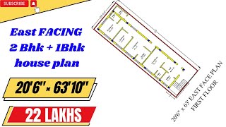 East facing house vastu  East facing house plans as per vastu  East facing 2bhk house plan [upl. by Evante]