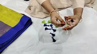 Simple amp Easy Saree Kuchu designHow to Make Kuchu designTassel [upl. by Iatnohs583]