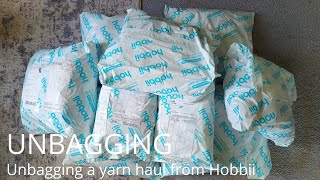 Unbagging a yarn haul from Hobbii hobbiiunboxing [upl. by Licec157]