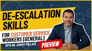 Deescalation Training for Customer Service  Online Course Preview  Dr Pollack [upl. by Rochette105]