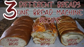 3 Bread Machine Recipes from Same Base Recipe [upl. by Cowey]