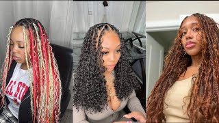 Cute and Lovely 🥰 Boho Knotless Braids Making Wave This Season [upl. by Assilla]