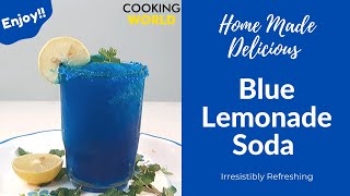 How to make Delicious Blue Lemonade Soda at home [upl. by Atteoj415]