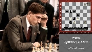 Bobby Fischers amazing FOUR QUEENS Chess Game against quotIron Tigerquot Tigran Petrosian 1959 [upl. by Annayat]