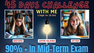 45 days challenge  10th mid term Exam strategy for 90 in Maharashtra board Sankalp [upl. by Eesak]