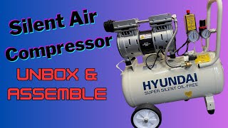 Hyundai HY7524 Super Silent Air compressor how to assemble part 1 [upl. by Imray]