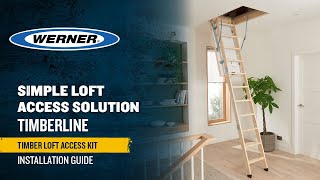 How to install a Werner Timberline Complete Timber Loft Access Kit [upl. by Alica]