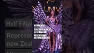 Miss universe new Zealand in national custom preliminary pageantupdates [upl. by Ahsikal]