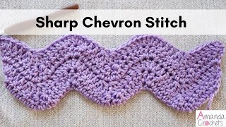 Sharp Chevron Stitch Crochet 101 Series  Easy Crochet Beginner Tutorial [upl. by Atikram]