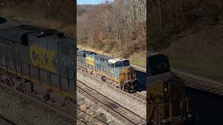 CSX M370 climbing the Grade at Sandpatch PA [upl. by Ahsiekam]