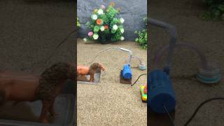 Mini motor pump science project mini tractor making cow water bathed  152 [upl. by Saltsman298]