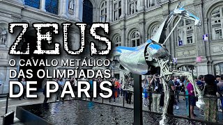 ‘ESTRELAS’ DA ABERTURA DAS OLIMPÍADAS O CAVALO ZEUS E O TRAJE DE SEQUANA NO HÔTEL DE VILLE [upl. by Drofhsa]