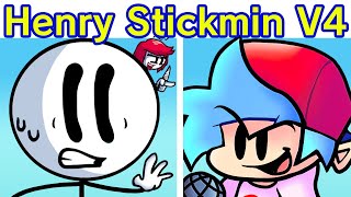 Friday Night Funkin VS Henry Stickmin V4 Part 1 FULL WEEK  Cutscenes FNF ModHard 40 [upl. by Sllew496]