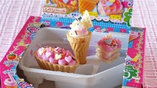 Kracie Popin Cookin DIY Fun Cake Shop Kit クラシエ ポッピンクッキン たのしいケーキやさん  OCHIKERON  CREATE EAT HAPPY [upl. by Ayram]