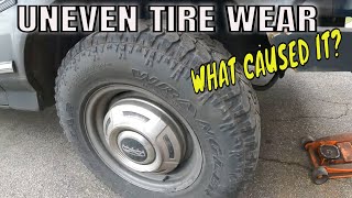 Uneven Tire Wear Bad Bearing Worn Shocks Balance OBS F250 [upl. by Anerat]