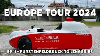 Velomobile Tour Europe 2024 Day 2 Furstenfeldbruck to Lenggries Isar Radweg [upl. by Yemerej10]