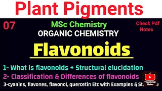 Flavonoids  Structural elucidation amp Classification  Examples  Function itschemistrytime [upl. by Nnaitak]