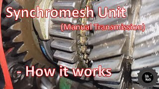 Synchromesh unit Manual Car Transmission  How it works [upl. by Onitram]