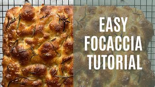 Easy Overnight Focaccia Tutorial uses instant yeast [upl. by Lehte]