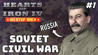 No Step Back Hearts of Iron 4 DLC Soviet Civil War Tsarists and Fascist Paths 1 [upl. by Sharron98]