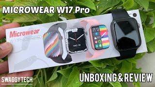 Microwear W17 Pro Smartwatch Unboxing 😍🤩  Series 7 Smartwatch 🥳 Full Display Smartwatch [upl. by Anier]