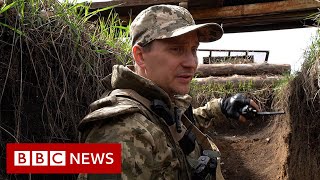 Ukrainian troops face Russian Army on Donbas frontline  BBC News [upl. by Naivat]