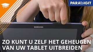 Geheugen van uw tablet uitbreiden  How to  Paradigit [upl. by Amisoc]