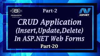 20  CRUD Application With Grid View And SQL Data Source In ASPNET Web Forms  Part2 HindiUrdu [upl. by Phylys454]