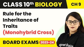 Class 10 Biology Chapter 9  Rule for the Inheritance of Traits Monohybrid Cross [upl. by Nerwal]