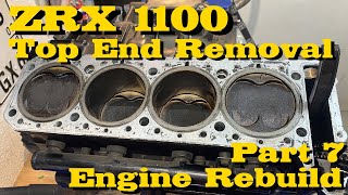 Kawasaki ZRX 1100 Top End  Cylinder Head Removal  Zylinderkopf Ausbau Engine Rebuild Part 7 [upl. by Lowenstein880]