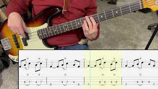 Write This Down  George Strait  Bass Guitar Cover Play Along Tabs [upl. by Enajiram]