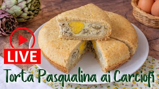 TORTA PASQUALINA AI CARCIOFI  Ricetta in diretta con Benedetta [upl. by Hedwiga]