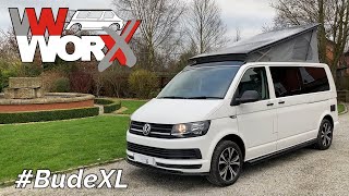 VW Worx Bude XL LWB Reverse Poptop Camper Conversion [upl. by Revilo401]