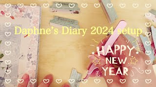 【紙物好き】Daphne’s Diary 2024 setup [upl. by Noxaj]