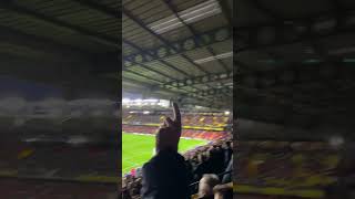 West Ham fans singing Jarrod Bowen and Dani Dyer chant at Watford away 28122021 [upl. by Wilburt]