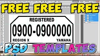 Free PSD templates for Motorcycle Temporary Plate Number [upl. by Atreb170]