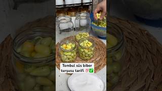 Sıcak suyla turşu tarifi✅ turşu turşutarifi biber keşfet youtubeshorts [upl. by Llewen]