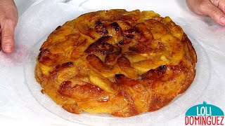 Tarta de manzana sin horno hecha en sartén esponjosa y muy jugosa😍  Loli Domínguez  Recetas [upl. by Conan]