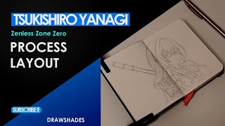 How to Do  Tsukishiro Yanagi ZZZ  Process Layout [upl. by Oilasor579]