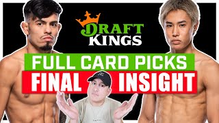 DRAFTKINGS UFC Vegas 98 Royval vs Taira FULL CARD Predictions [upl. by Egroeg]