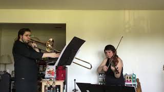 Stefan Stolarchuk Bass Trombone and Dilek Engin Stolarchuk ViolaDuo Concertante [upl. by Tinaret]