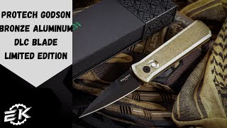 Protech Godson Bronze Aluminum Automatic DLC Blade [upl. by Cochrane733]