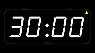 30 MINUTE  TIMER amp ALARM  Full HD  COUNTDOWN [upl. by Havelock972]