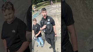 He couldn’t believe it👮🏻‍♂️ police funny skatepark scooter skate bike comedy [upl. by Angelica422]