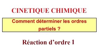 cinétique chimique Réaction d’ordre 1 a1 [upl. by Iamhaj746]