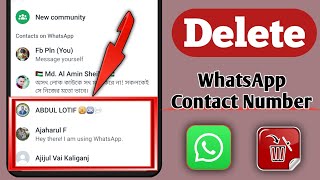 How To Delete WhatsApp Contact  Remove Whatsapp Contact [upl. by Lillith123]