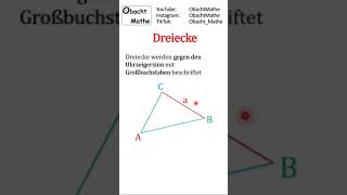 ⚡️ Dreiecke was du wissen musst  Shorts  ObachtMathe [upl. by Hinson]