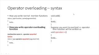 C Operator Overloading Basics and Unary Operators lecture 1 [upl. by Bethesda]