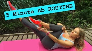 5 Min Abs Workout  At Home Abdominal and Oblique Exercise Routine [upl. by Neyrb]